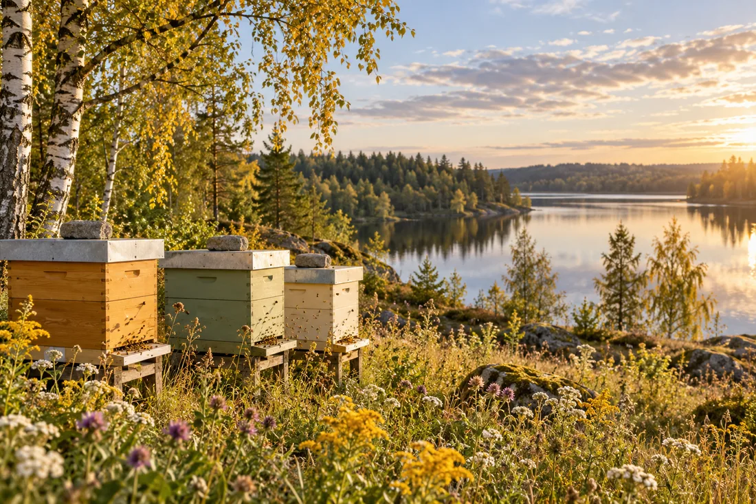 Bigård vid en svensk sjö